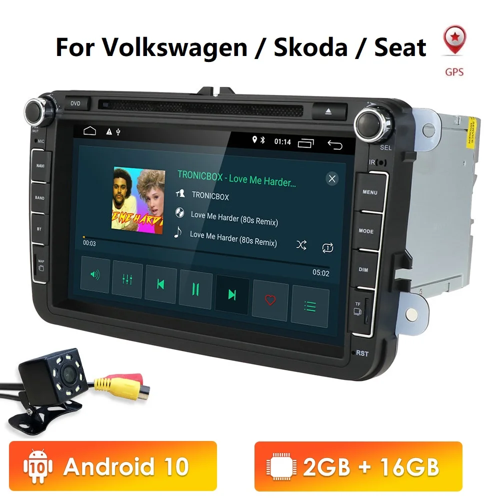 2DIN Android автомобильный dvd для vw passat b7 b6 golf 5 tiguan polo octavia rapid fabia мультимедийный gps плеер