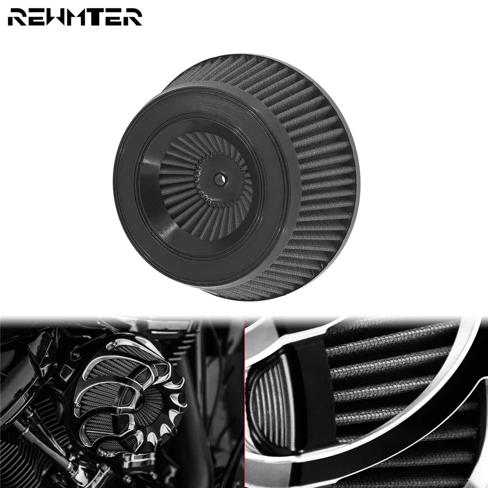 

Motorcycle Grey Air Filter Intake Air Cleaner Inner Element For Harley Dyna Low Rider Softail Slim Touring Street Glide XL 72 48