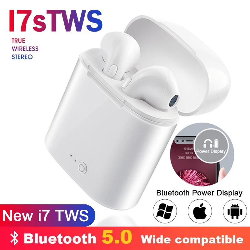 

i7s TWS Bluetooth 5.0 Earphone Wireless Headphone Stereo Headset Sports Earbuds with Mic Charge Box For iPhone Xiaomi &All Phone