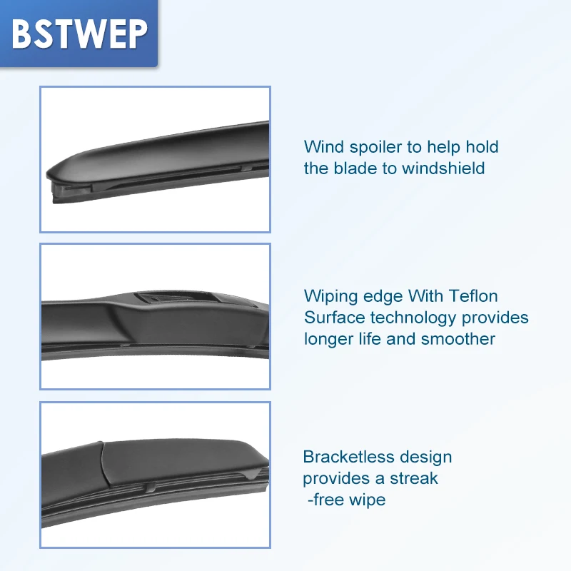 Щетки стеклоочистителя BSTWEP для Volkswagen VW Polo Sedan / Vento Fit Hook Arms 2010 2011 2012 2013 2014 2015 2016 2017 2018