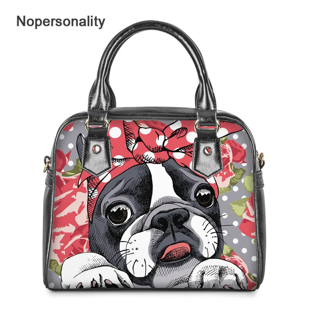 Женская сумка с верхней ручкой Nopersonality Boston Terrier женская для хранения кожаные