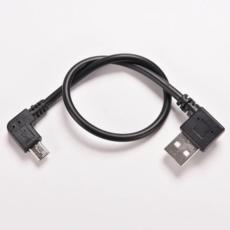 

USB 2.0 Type A Мужской Угловой 90 градусов к Micro USB B Мужской 5-контактный кабель для передачи данных 480 Мбит/с