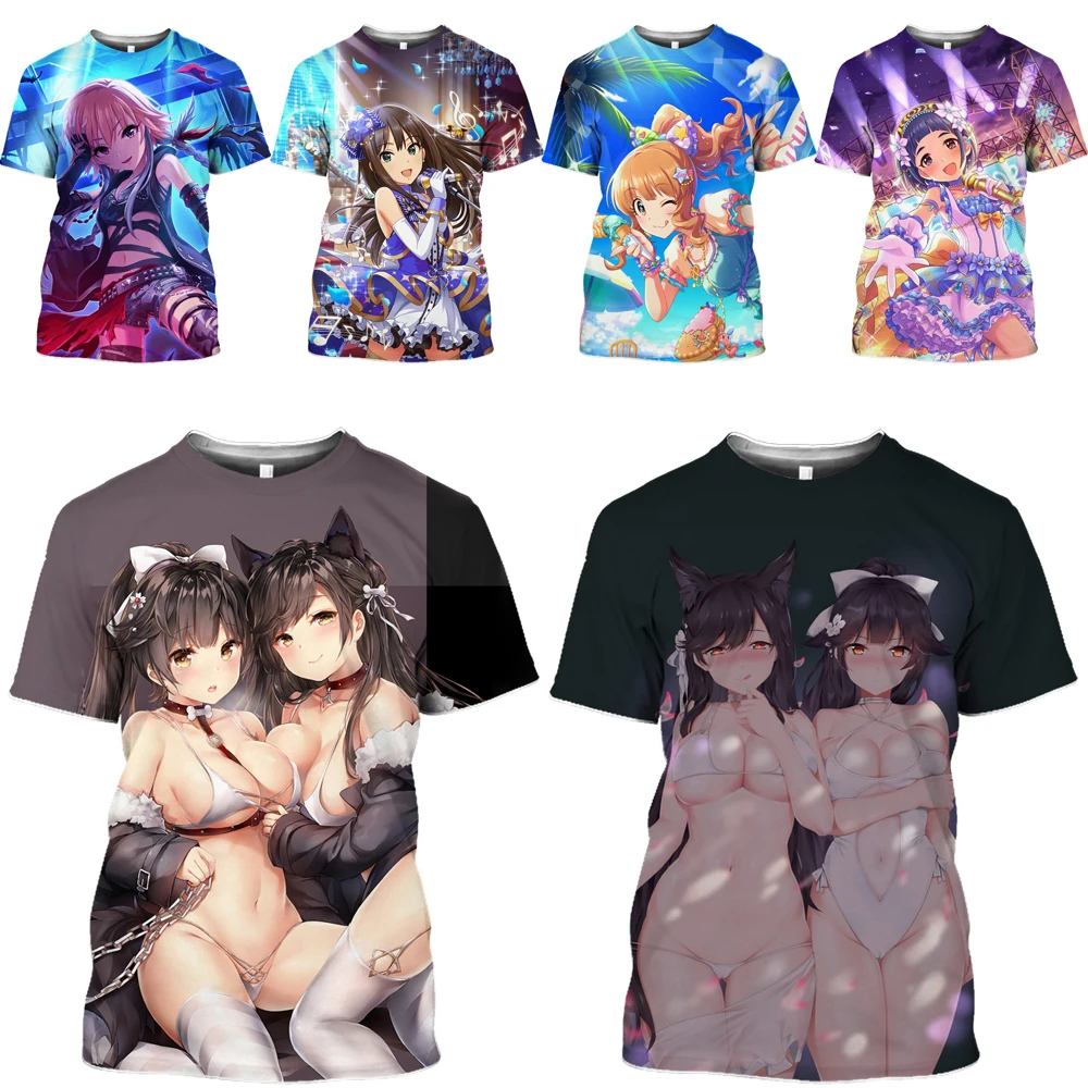 Топ Mamba с 3D идол мастер аниме девушка футболка для мужчин Hentai Loli анимация