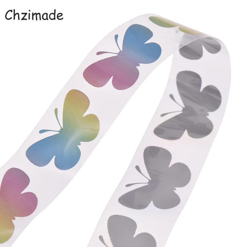 Цветные светоотражающие наклейки Chzimade 1 м х 3 см с изображением бабочки сердца -