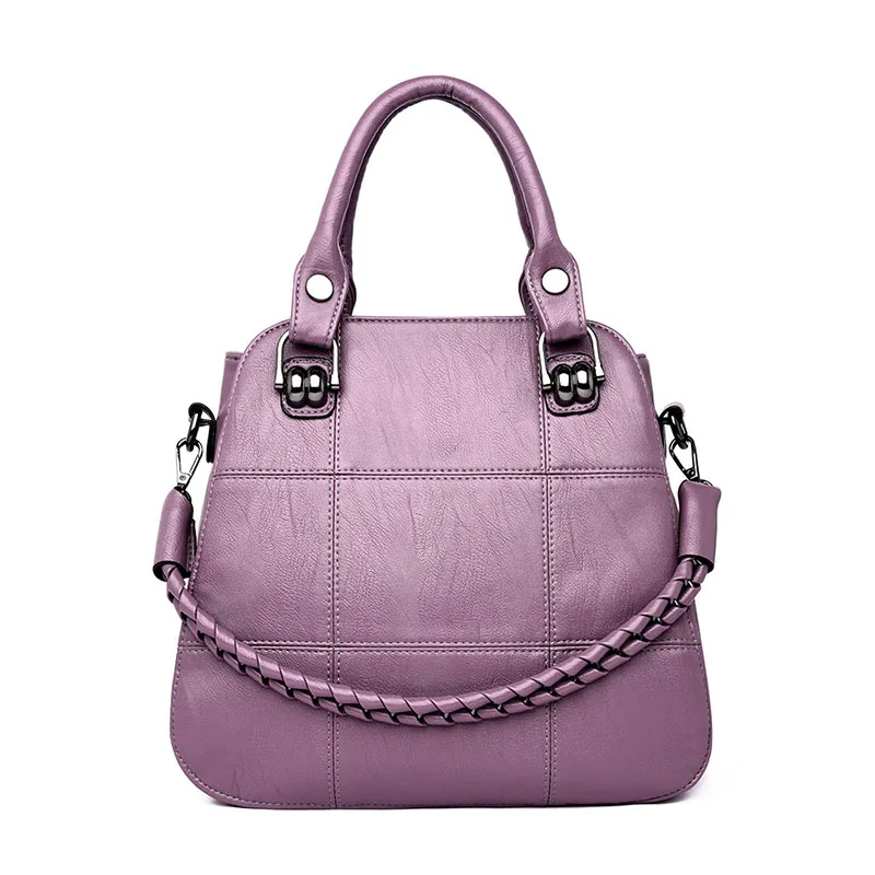 purple Новые модные сумки женские кожаные сумки через плечо дамские ручные сумки Китай женские сумки на плечо для женщин Серый Золотой винный - Цвет: purple