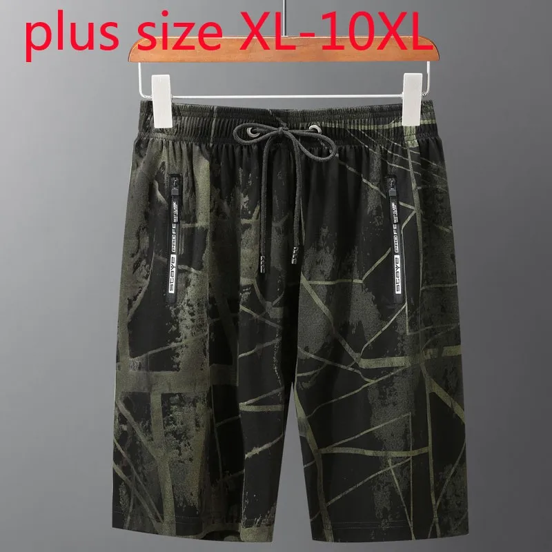 

New Arrival Fashion Men Super Large Shorts Summer Fattened Casual Loose Elastic Waist Print Plus Size XL-4XL5XL6XL7XL8XL9XL10XL