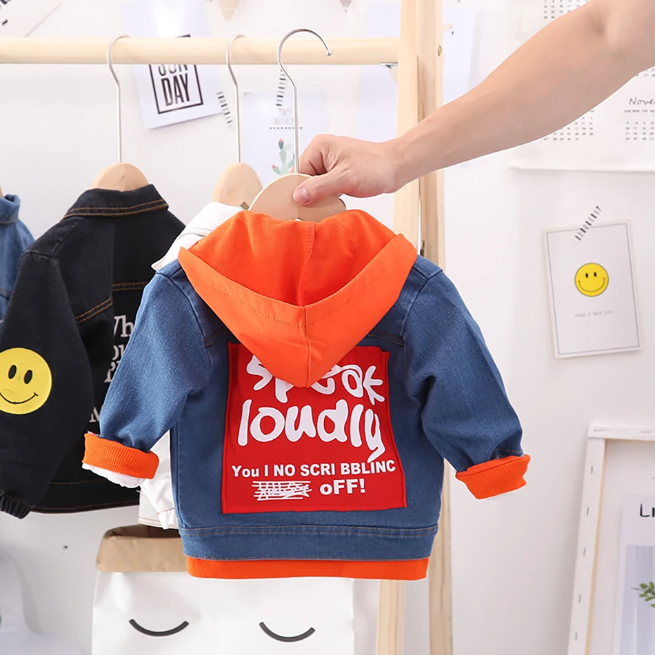 Джинсовые куртки для мальчиков и девочек детское джинсовое пальто детская