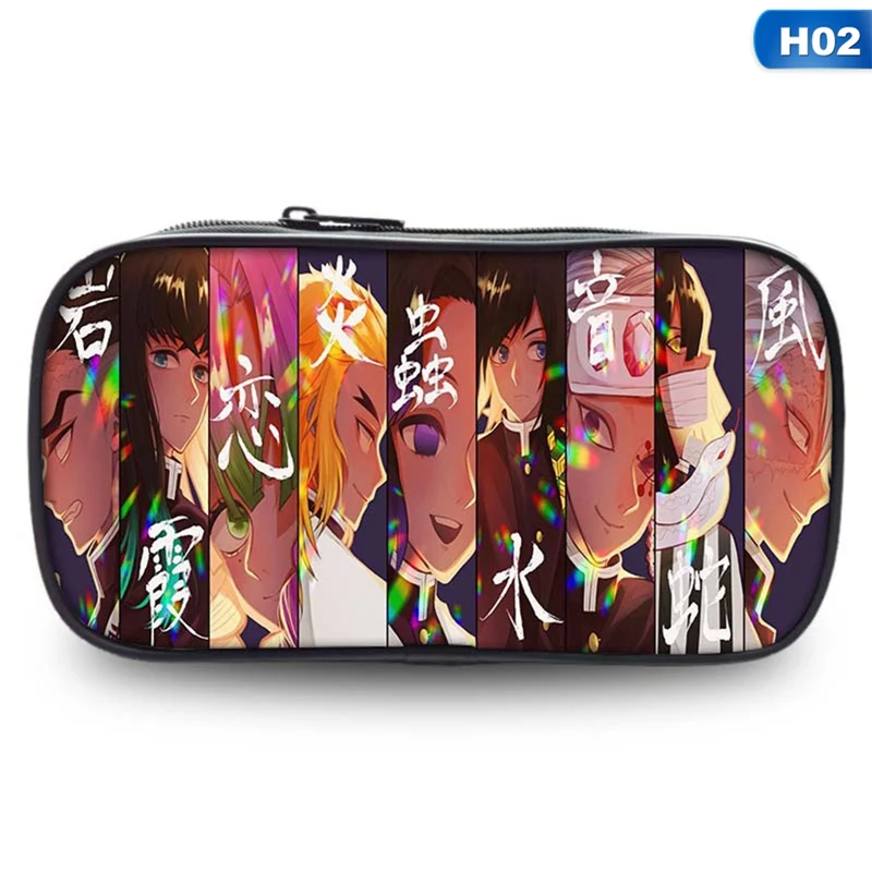 

Anime Demon Slayer Kimetsu no Yaiba Pencil Case Oxford Fabric Pen Bag Large Capacity Stationery Storage Pouch School Supplies