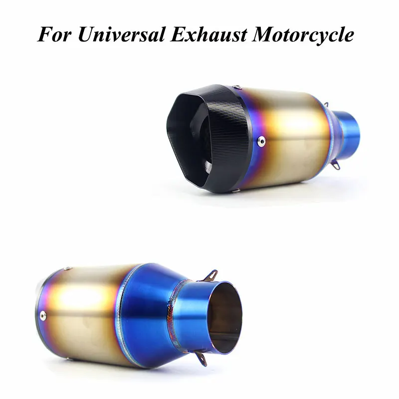 Akrapovic Мотоцикл выхлопная труба мото глушитель гоночная скутер 61 мм Универсальный