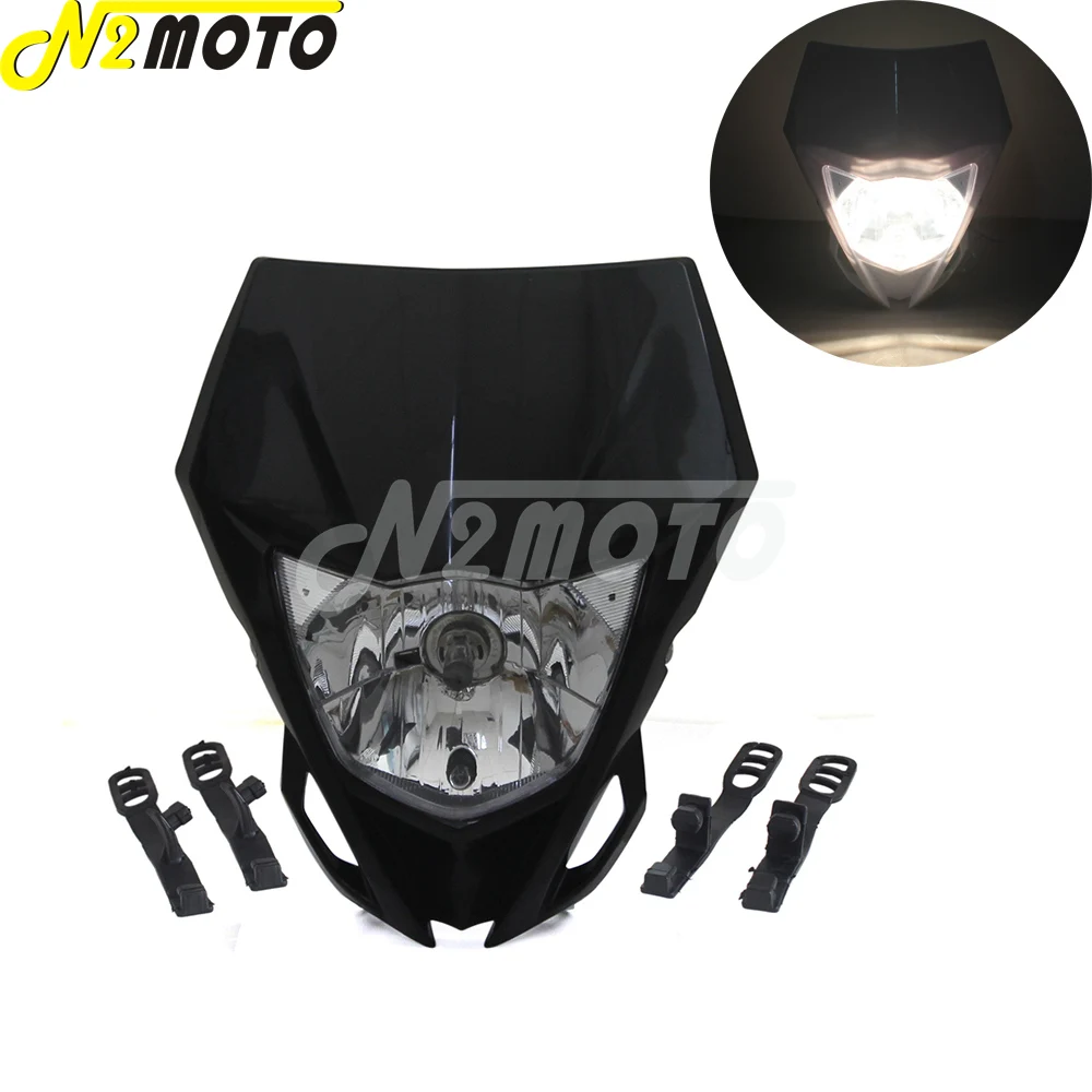 Черные мотоциклетные фары обтекатель для YAMAHA YZ TTR WR XT 250 450 600 WR250F WR450F Dual Sport Enduro