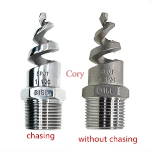 Спиральное сопло из нержавеющей стали 316L, SPJT 14 дюйма, 38 дюйма, 12 дюйма, 34 дюйма, 1 дюйма, 1,2 дюйма, 1,5 дюйма, 2 дюйма, распылитель без погони, соединение с наружной резьбой, 1 шт.