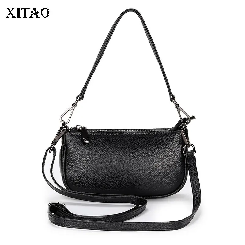 

XITAO Simplicity New Shoulder Bags Solid Color Splicing Double Shoulder Straps Fashion One-shoulder Diagonal Span Bag GWJ1744
