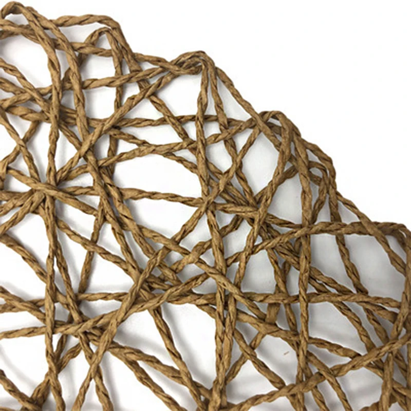 Подстилки для стола Сельский полый коврик Круглый тканый столовой подстилки