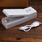 Портативный мини-машина для запечатывания перезаряжаемый теплоизолятор, ручной пластиковый пищевой сохраняющий освежающий контейнер, кухонный гаджет