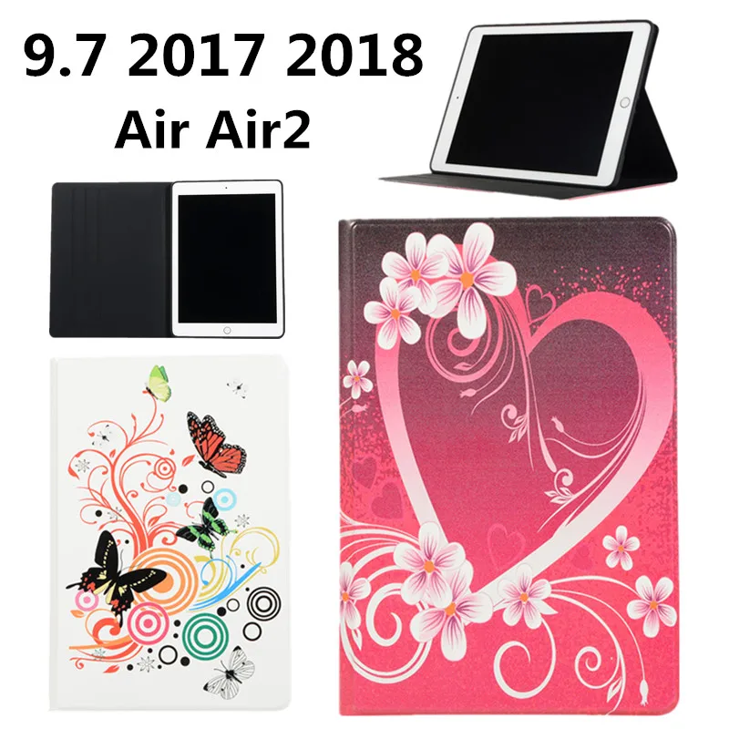 Для iPad 9 7 чехол 2018 2017 откидной Чехол из искусственной кожи ультра тонкий для Air 2