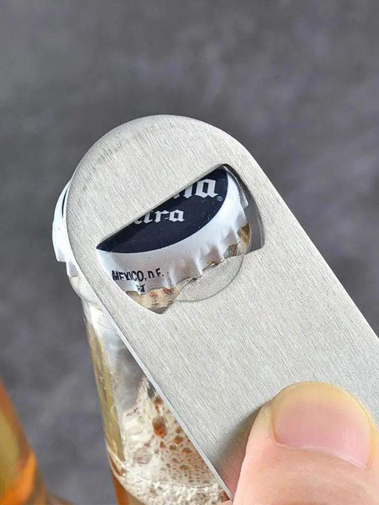 

1pcs High Quality Multifunctional Steel Beer Bottle Opener Plastic Dipping Rubberized Easy To Carry Bottles Openers