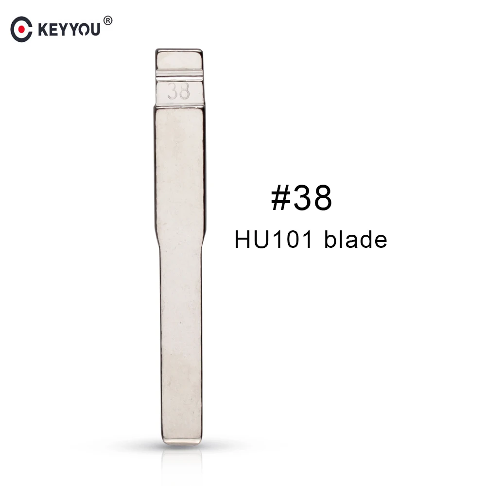 

KEYYOU 10 pcs/lot Metal Blank Uncut Flip KD Remote Key Blade Type #38 for Changan for Ford Focus Key Blade NO. 38