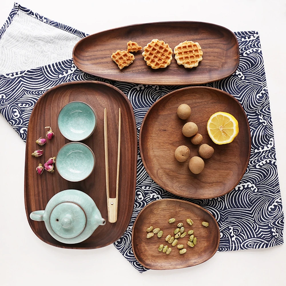 Цельная древесина lovesickness дерево неправильный овал цельная деревянная тарелка