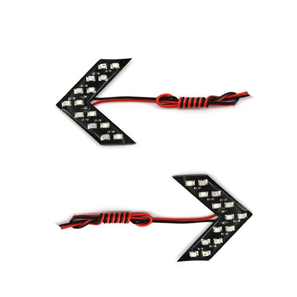 2 предмета 14 SMD СВЕТОДИОДНЫЙ стрелка Панель для автомобиля зеркало заднего вида