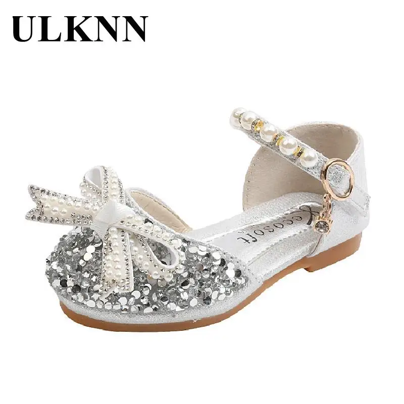 Обувь принцессы ULKNN для девочек, коллекция 2022 года, детская обувь с бантом для маленьких детей, детская обувь для выступлений, обувь розового...