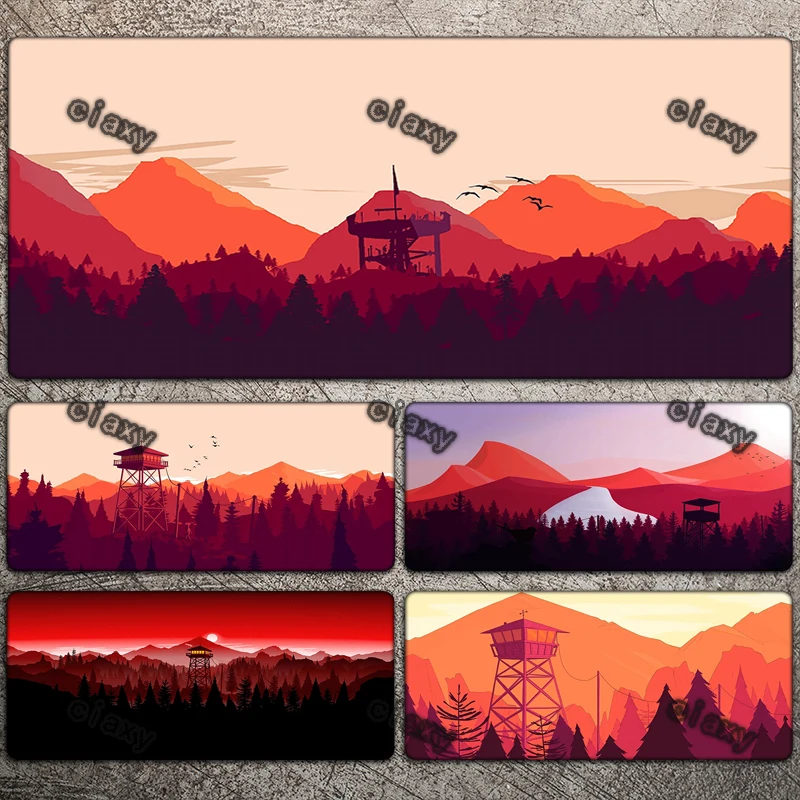 

Deep Forest Firewatch Mouse Pad Gamer Accessories Mousepad Gaming Keyboard Carpets Computer Desk Mat Big Rubber Stitch Deskmat