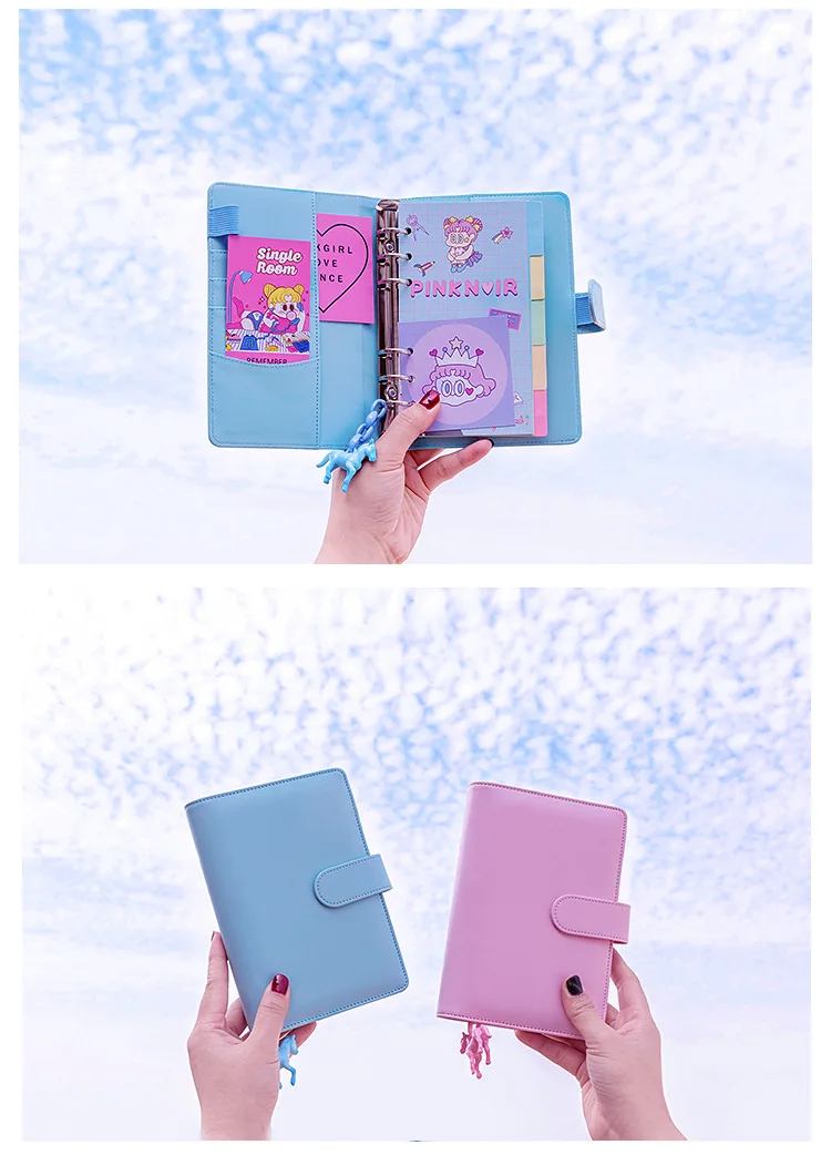 18 шт./компл. Kawaii Единорог ежедневнике Розовый ПВХ прозрачный Тетрадь Kawaii Наклейки на ручку Подарочная коробка для девочек дневник