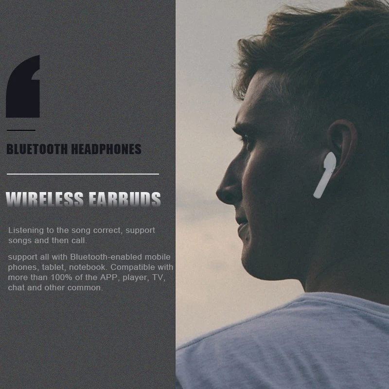 I7 TWS Bluetooth наушники беспроводные наушники bluetooth-гарнитура Беспроводные наушники с зарядным чехлом для телефона xiaomi huawei
