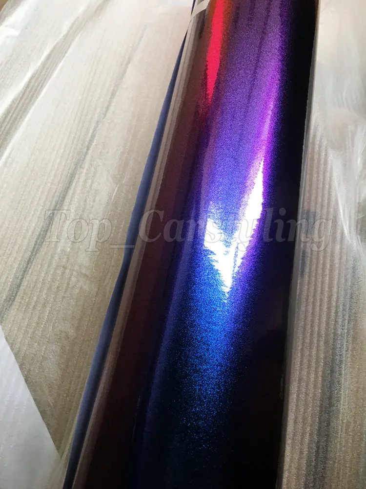 Виниловая фольга хамелеон с высокой жемчужиной сине фиолетового цвета блестящая