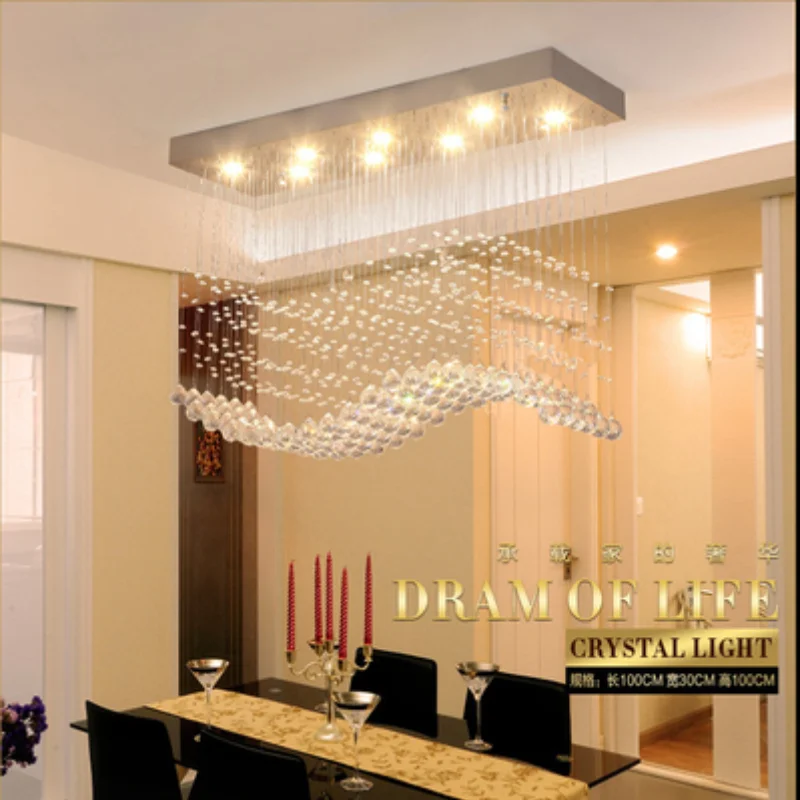 K9 хрустальные светодиодные в форме свечек хромированный свет волна Искусство