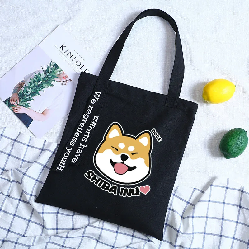 10 Женская сумка из холста с принтом собаки из аниме shiba Inu Doge, сумки-мессенджеры для дам, сумки через плечо, женские сумки - Цвет: 10