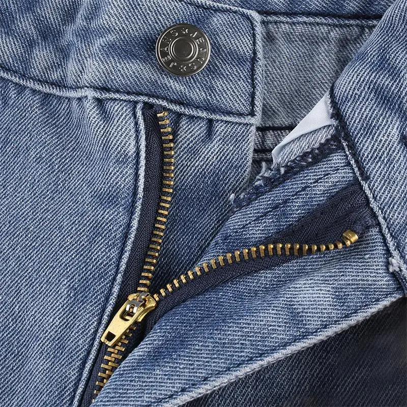 

Blue jeans Butterfly Pattern Baggy Denim Pant Women Korean Fahion High Waist Wide Leg Trousers Casual Loose Plus Size Streetwear