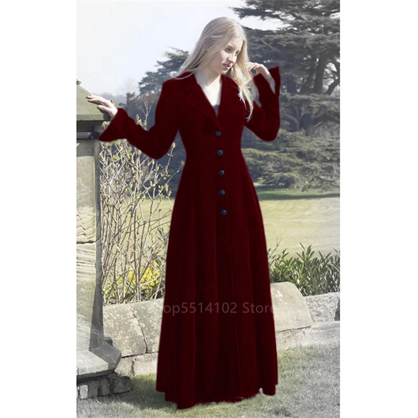 Женское платье макси с V образным вырезом винтажное в средневековом стиле для