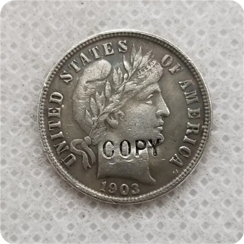 США 1903-S Парикмахерская золотые в виде Dime копия памятные монеты-реплики монет