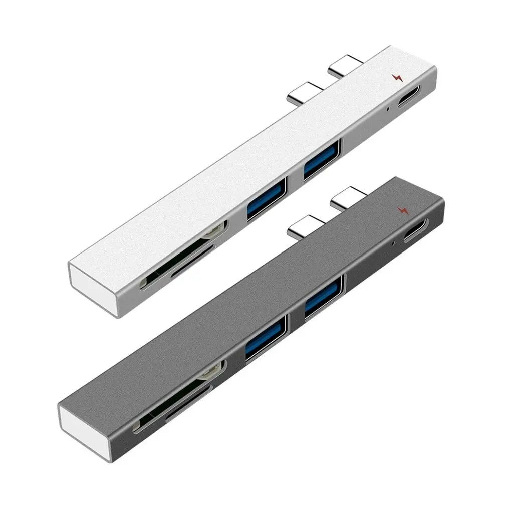 USB C концентратор двойной тип адаптер док станция с PD зарядное устройство SD/TF слот