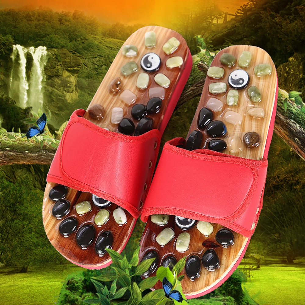 Массажные тапочки Acupoint мужские сандалии для ног китайская терапия акупрессурой
