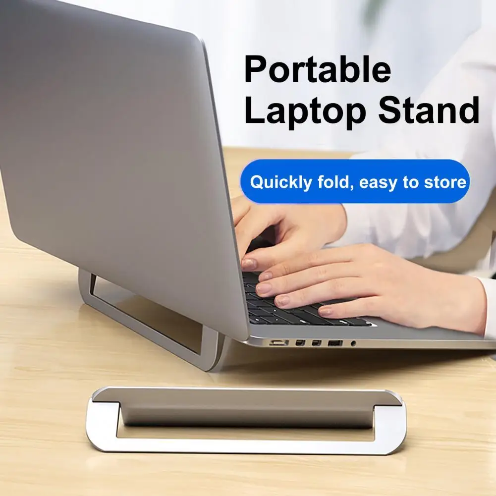 

Mini Laptop Stand Good Hardness Strong Bearing Capacity Laptop Holder Foldable Desk Steady Laptop Holding Stand for Office