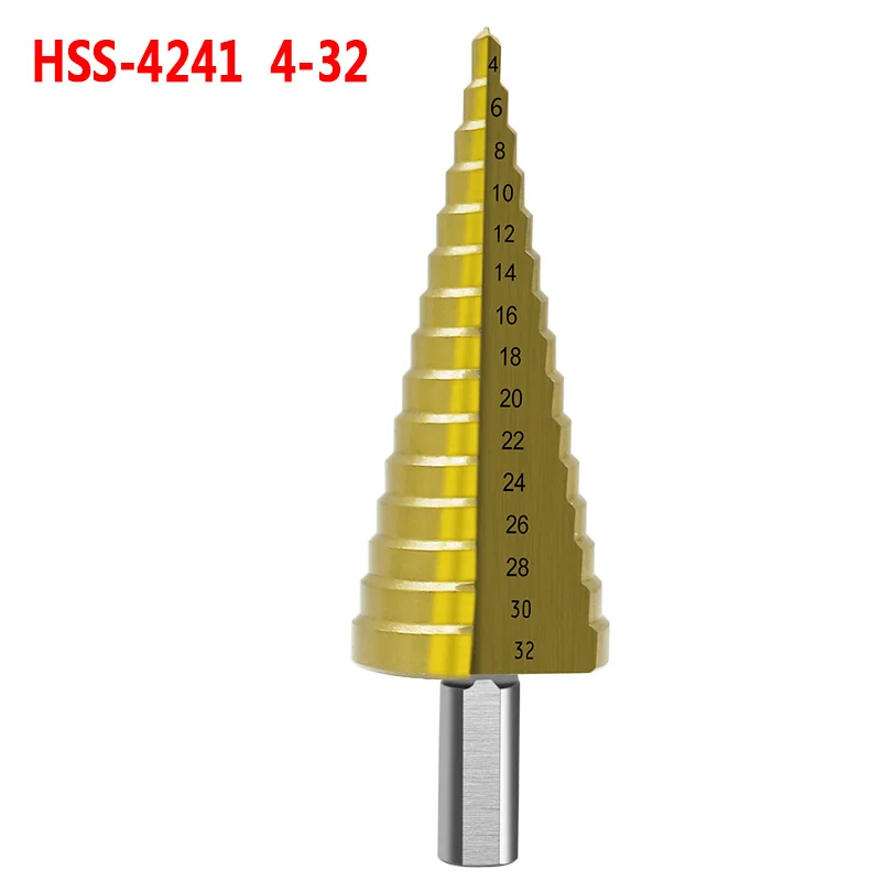 4-32mm Triangle HSS шаг сверла титановое покрытие 4-12 мм 4-22 мм 4-32 мм конус отверстие резак 1/" Шестигранная ручка треугольник ручка бит для металла дерева - Цвет: 4-32mm Triangle