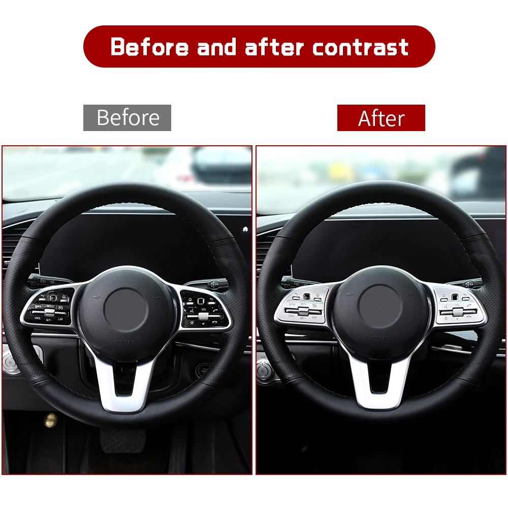 Отделка кнопки рулевого колеса для Mercedes GLE W167 350 450 500e gls w167 500 550x167 аксессуары
