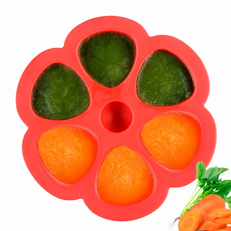 

Baby Food Container Silicone Baby Food Container Infant Fruit Breast Milk Storage Box Freezer Tray Crisper Multicolor