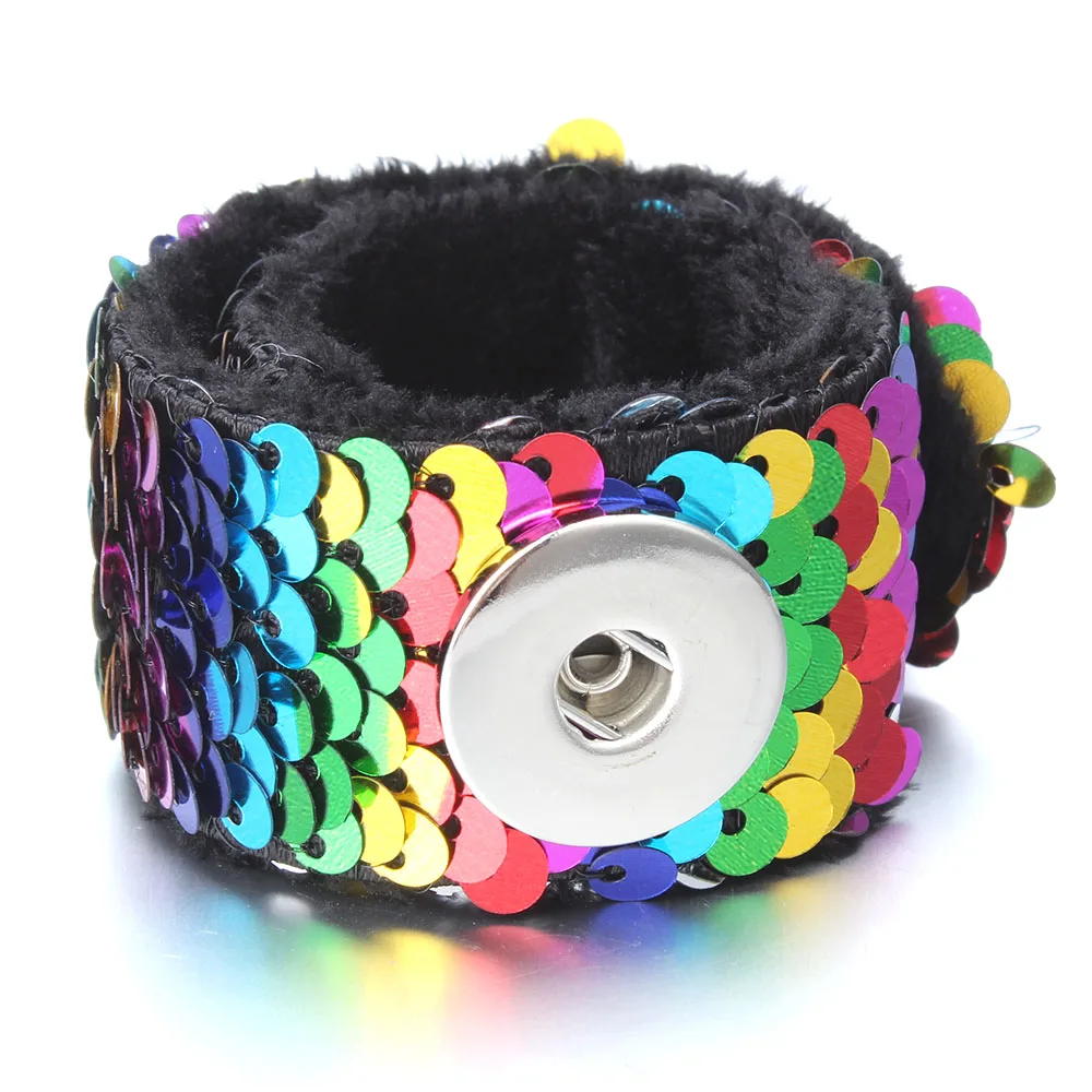 Красочные браслеты с блестками 22 вида ювелирные изделия обручи кнопками