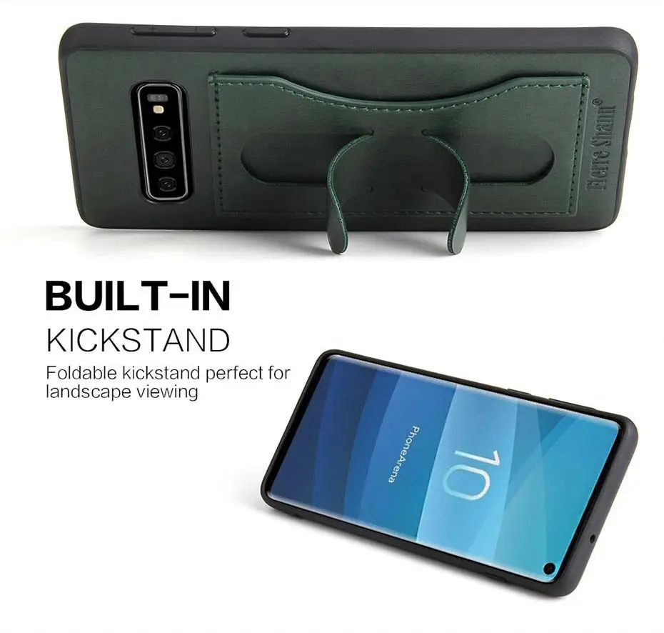 Стиль Невидимый встроенный кронштейн чехол для Note8 Note9 Note10 чехол Модный тонкий держатель для карт для samsung S8 S9 S10 Plus чехол