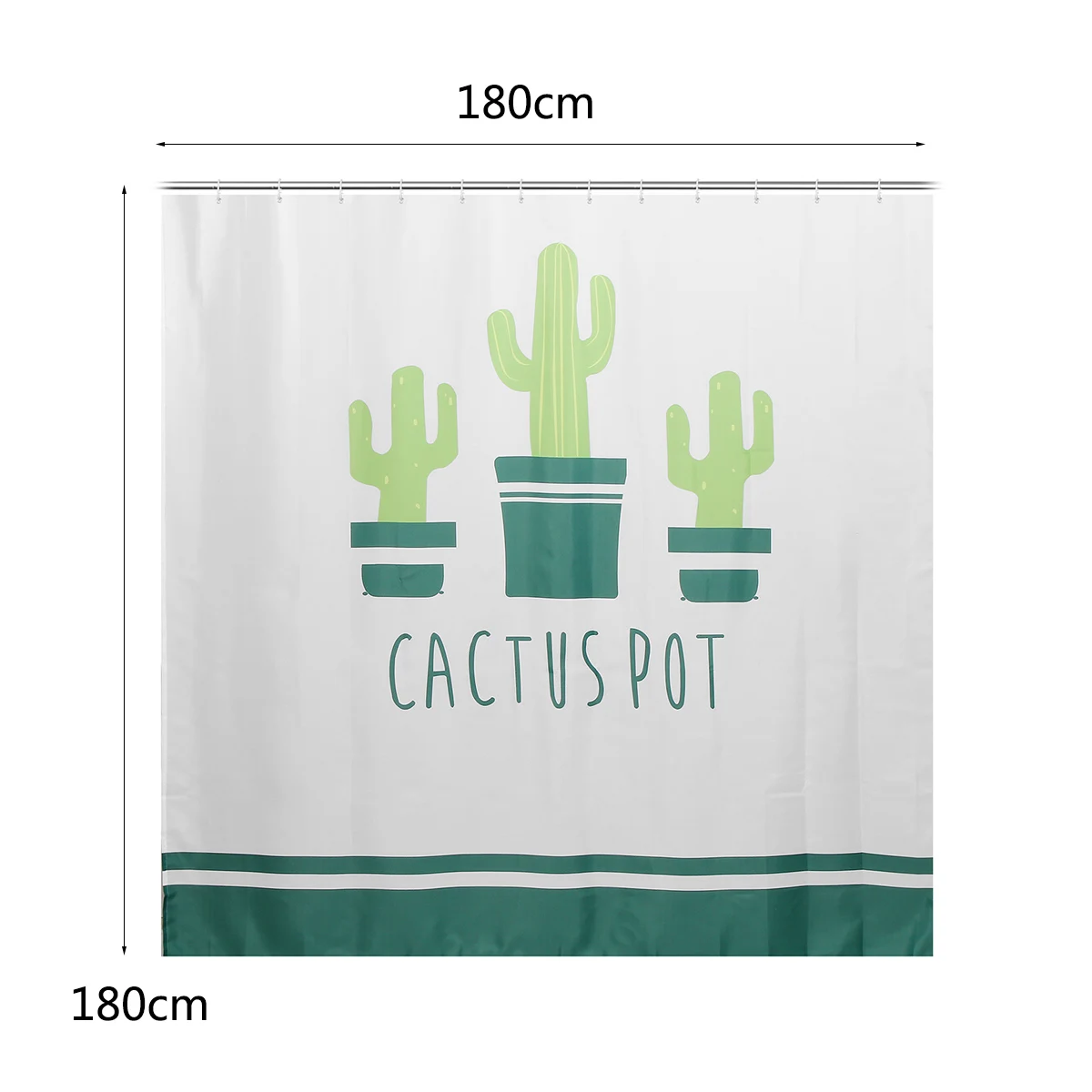 Водостойкая занавеска с узором кактуса в натуральном стиле для ванной и душа