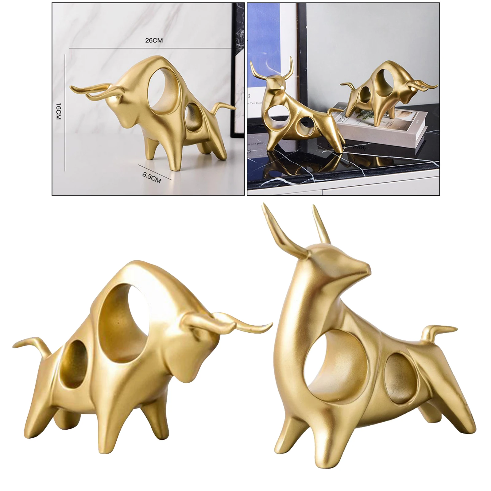 

Cattle Sculpture Year of the Ox Ornament Figurine Statue Tabletop Artwork