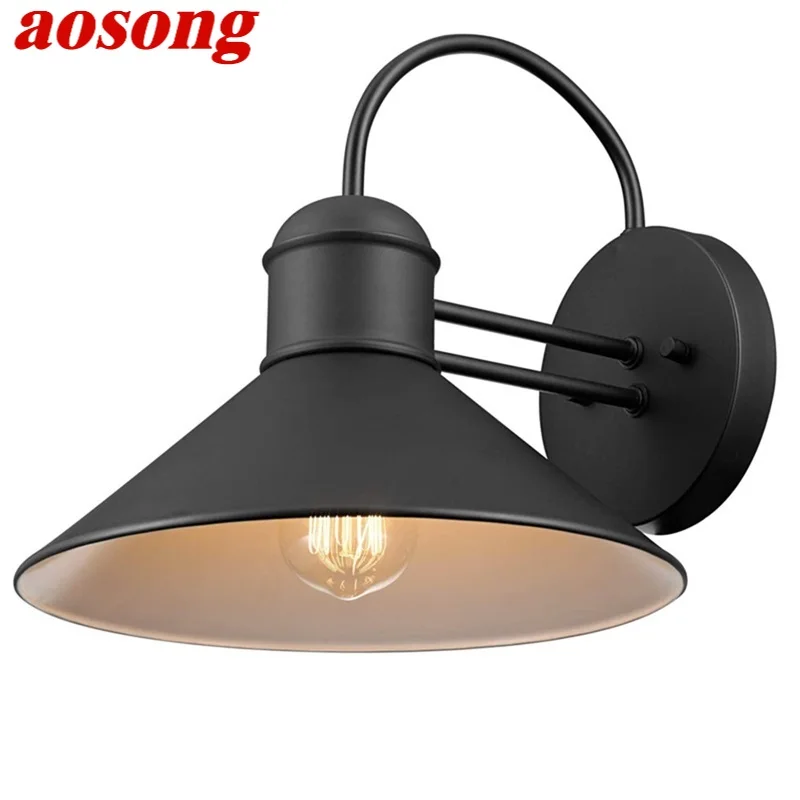 

AOSONG Outdoor Wall Lamp Classical LED Sconces Lighting Waterproof Home For Porch Villa