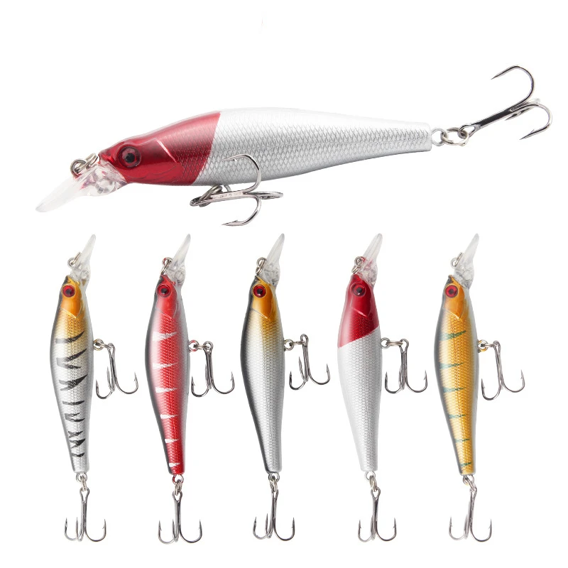 

1PCS 8.8cm 8.5g Fishing Lure Quality Minnow Lure 3D Eyes Plastic Hard Bait Pesca Artificial Jig Wobblers Crank Bait Fishing Bait