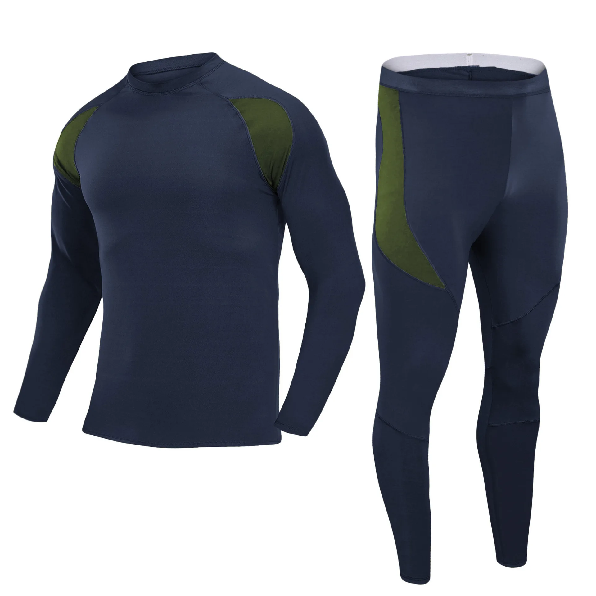 

Men Outdoor Fleece Thermal Underwear High Elastic Tight Physical Training Clothes Autumn Winter Riding Hiking Sport Underclothes