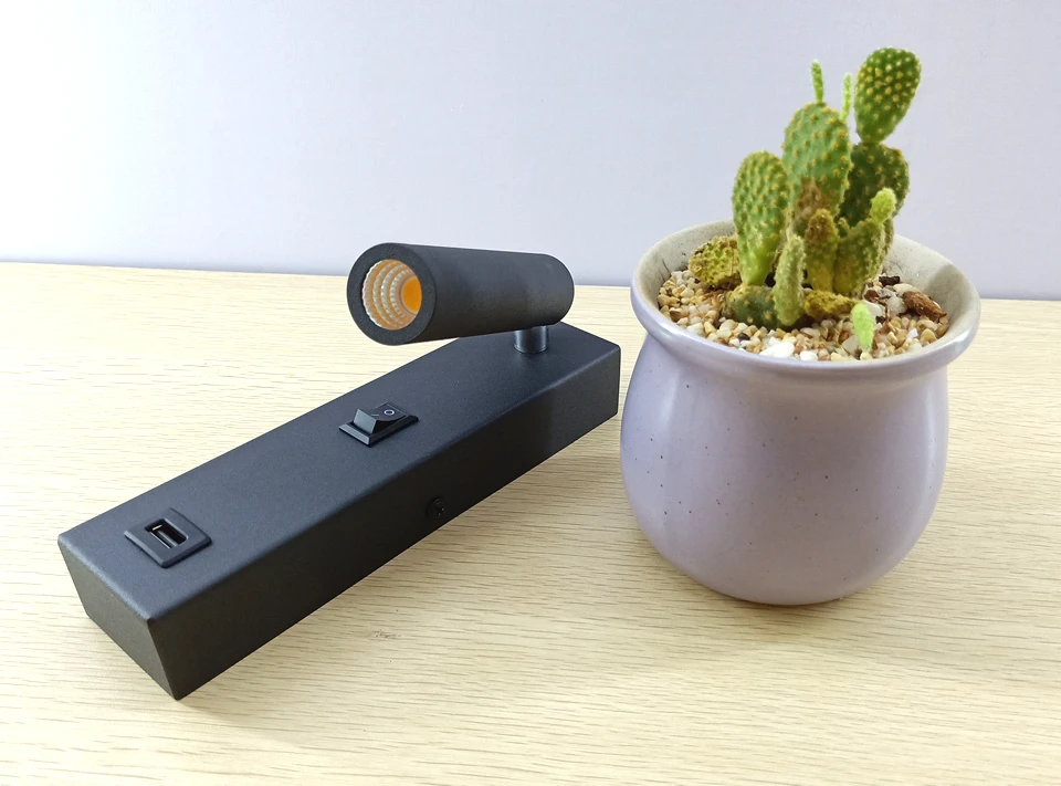 Apextech светодиодный настенный светильник прикроватный USB зарядное устройство лампа для чтения современный стиль с выключателем для спальни отеля