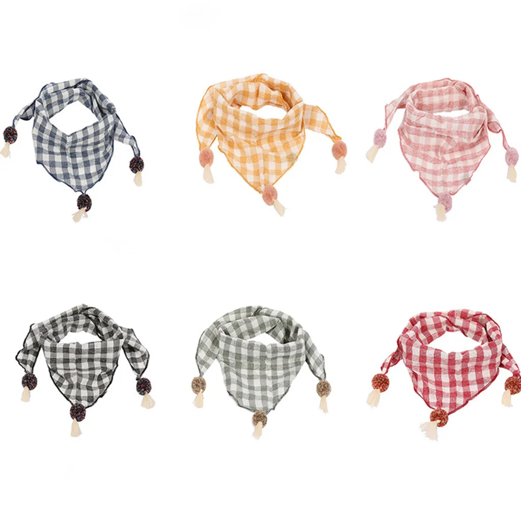 Шарф для малышей Детские аксессуары мальчиков и девочек клетчатый детский
