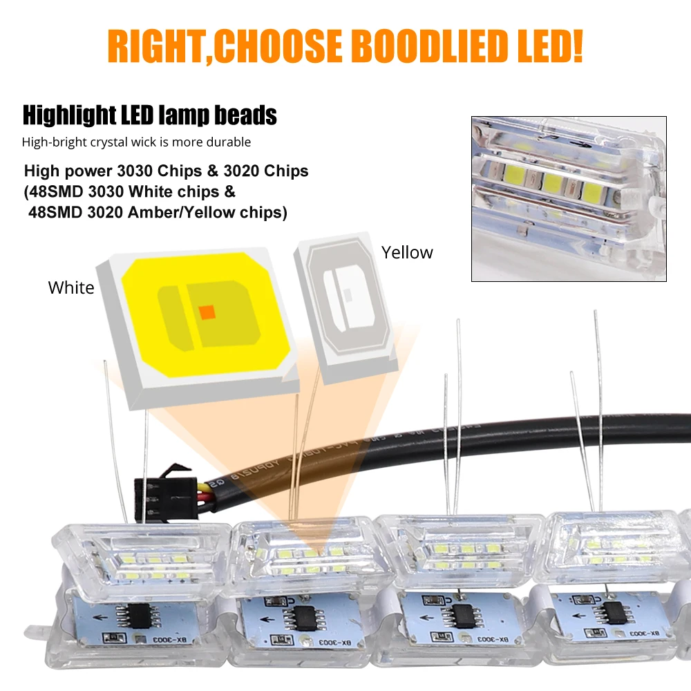 Гибкие дневные ходовые огни светодиодная лента для дневных ходовых огней 2 шт.
