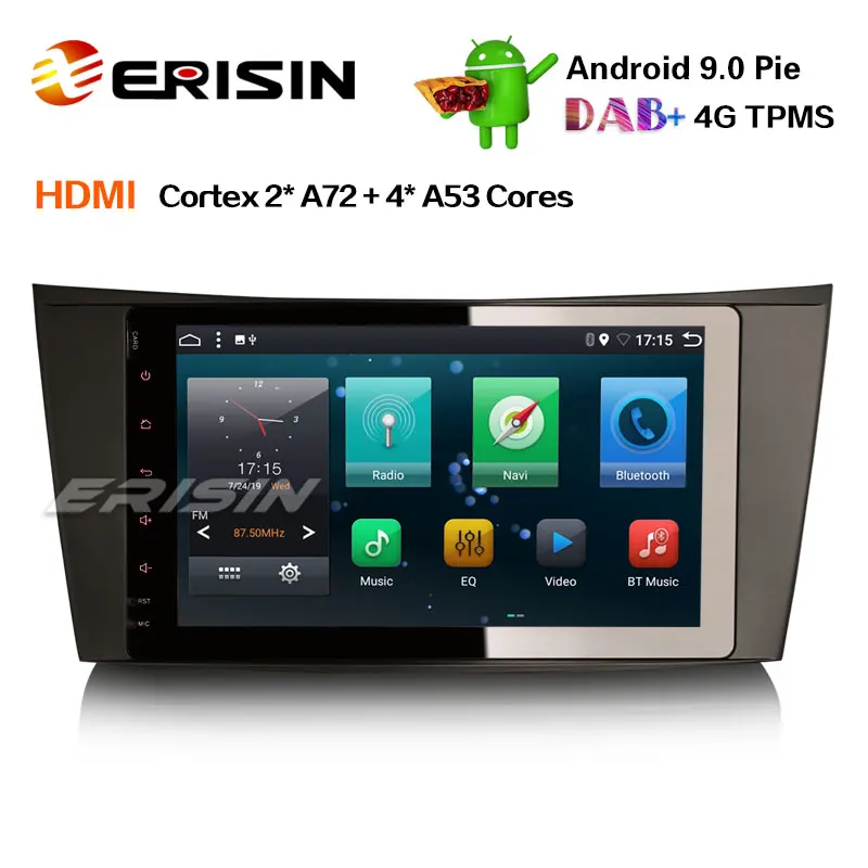 Erisin ES6281E 8 &quotAndroid 9 0 автомобильное радио стерео DAB + GPS OBD2 SatNav для Mercedes Benz E/CLS/G Class W211 |